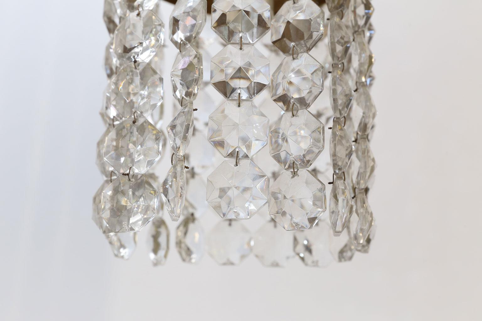 Austrian Single  Flush Mount Pendant With Crystal Ropes 4