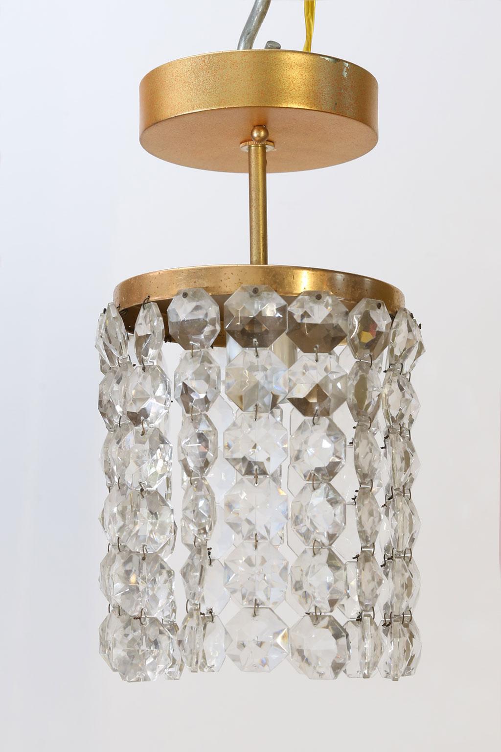 Austrian Single  Flush Mount Pendant With Crystal Ropes 5