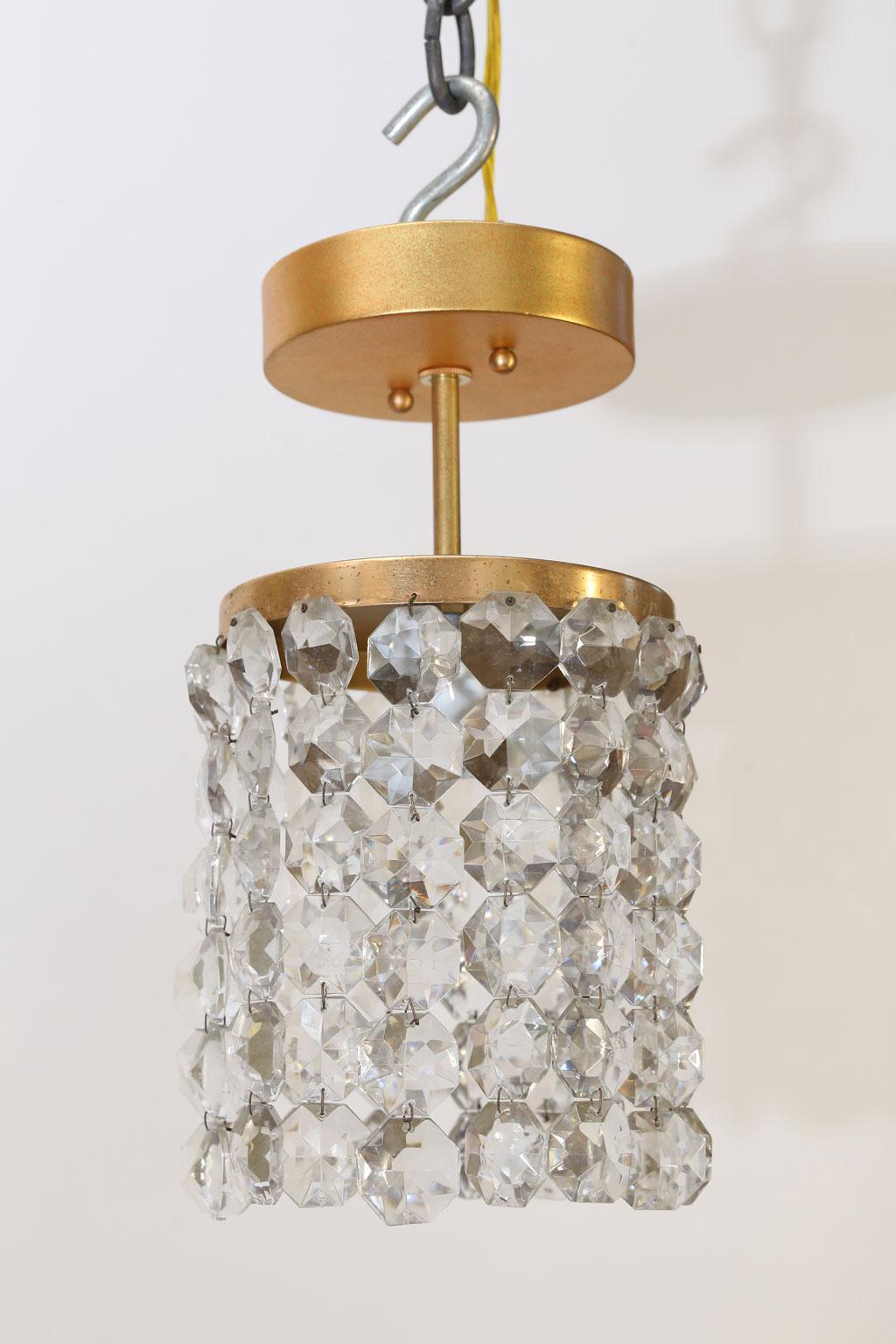 Austrian Single  Flush Mount Pendant With Crystal Ropes 2