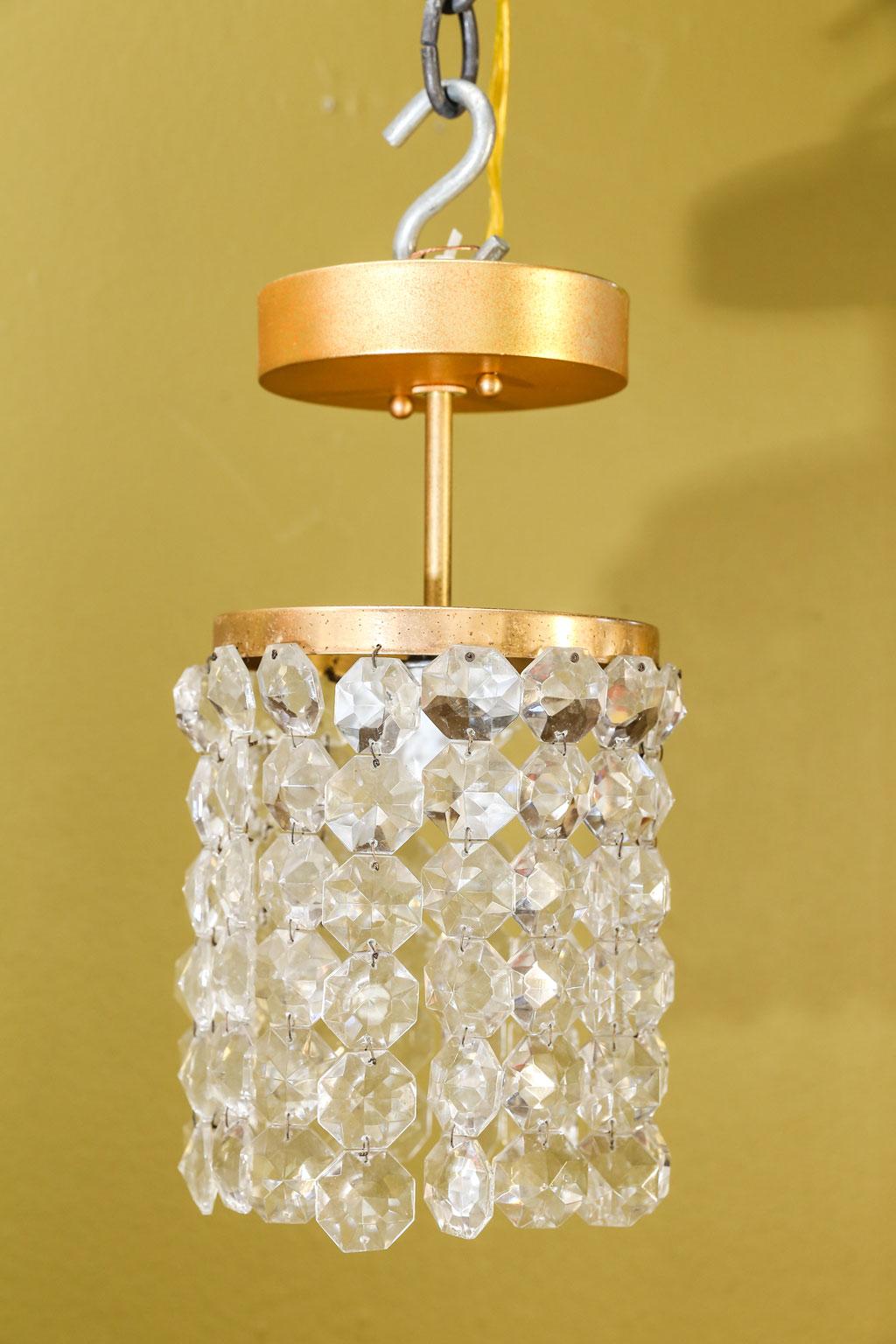 Austrian Single  Flush Mount Pendant With Crystal Ropes 3