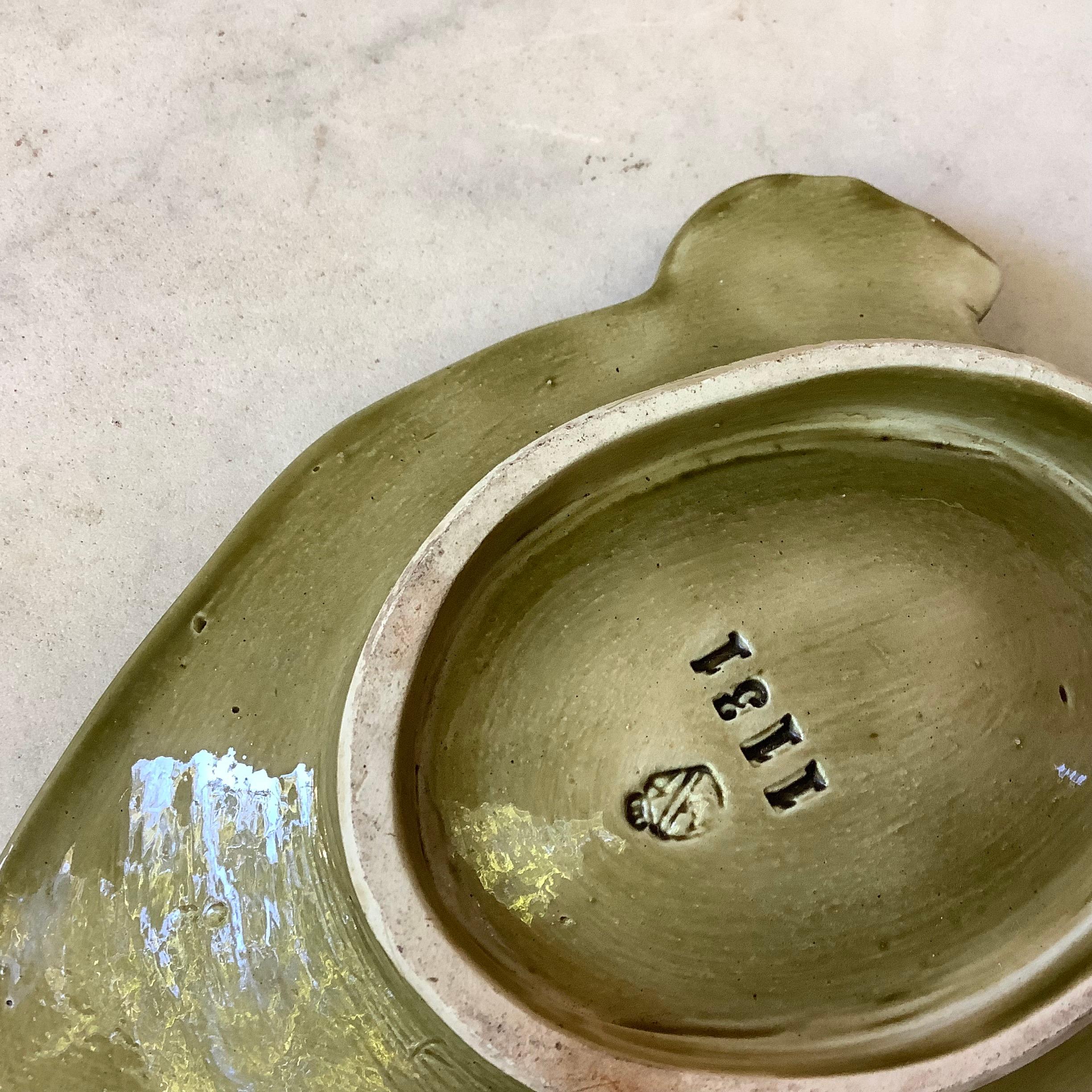 Late 19th Century Austrian Small Majolica Fish Platter Krause, circa 1890