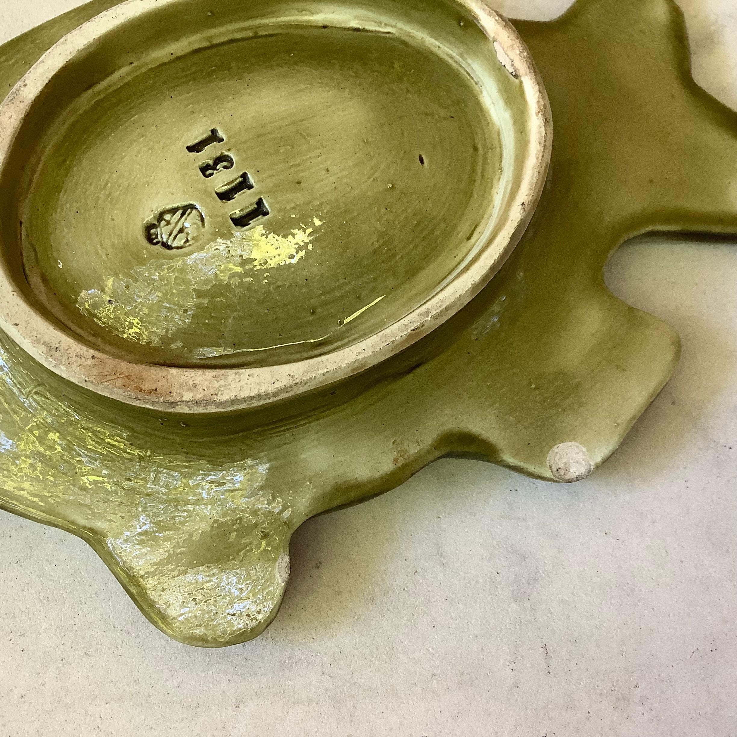 Ceramic Austrian Small Majolica Fish Platter Krause, circa 1890