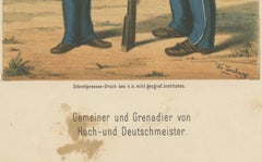 Austrian Soldier & Grenadier, Hoch- und Deutschmeister Regiment 1836–1848 Litho