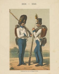 Austrian Soldier & Grenadier, Hoch- und Deutschmeister Regiment 1836–1848 Litho