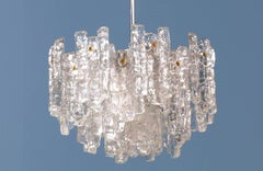 Austrian "Soria" Ice Glass Chandelier by J.T Kalmar