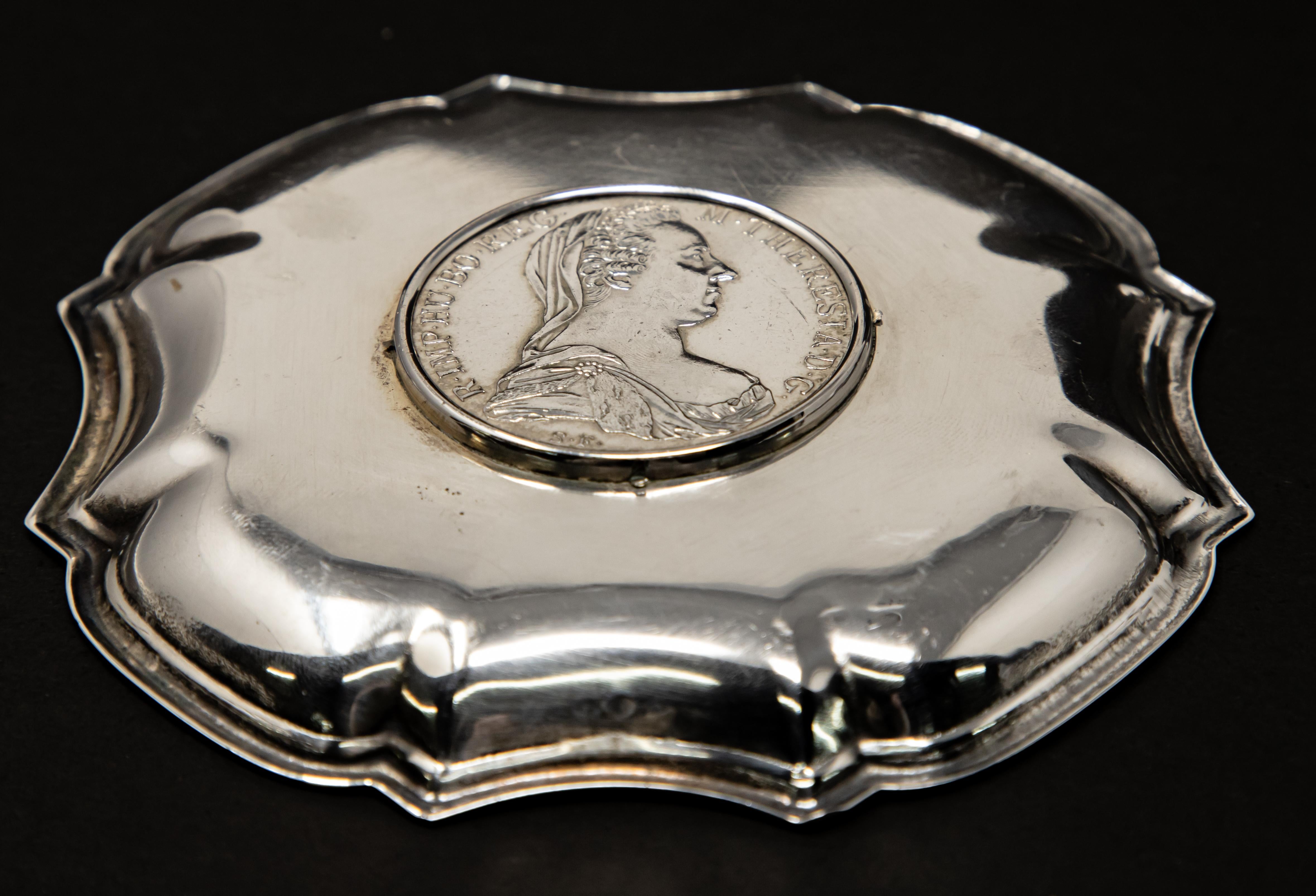 Austrian Sterling Silver Coin Dish 1
