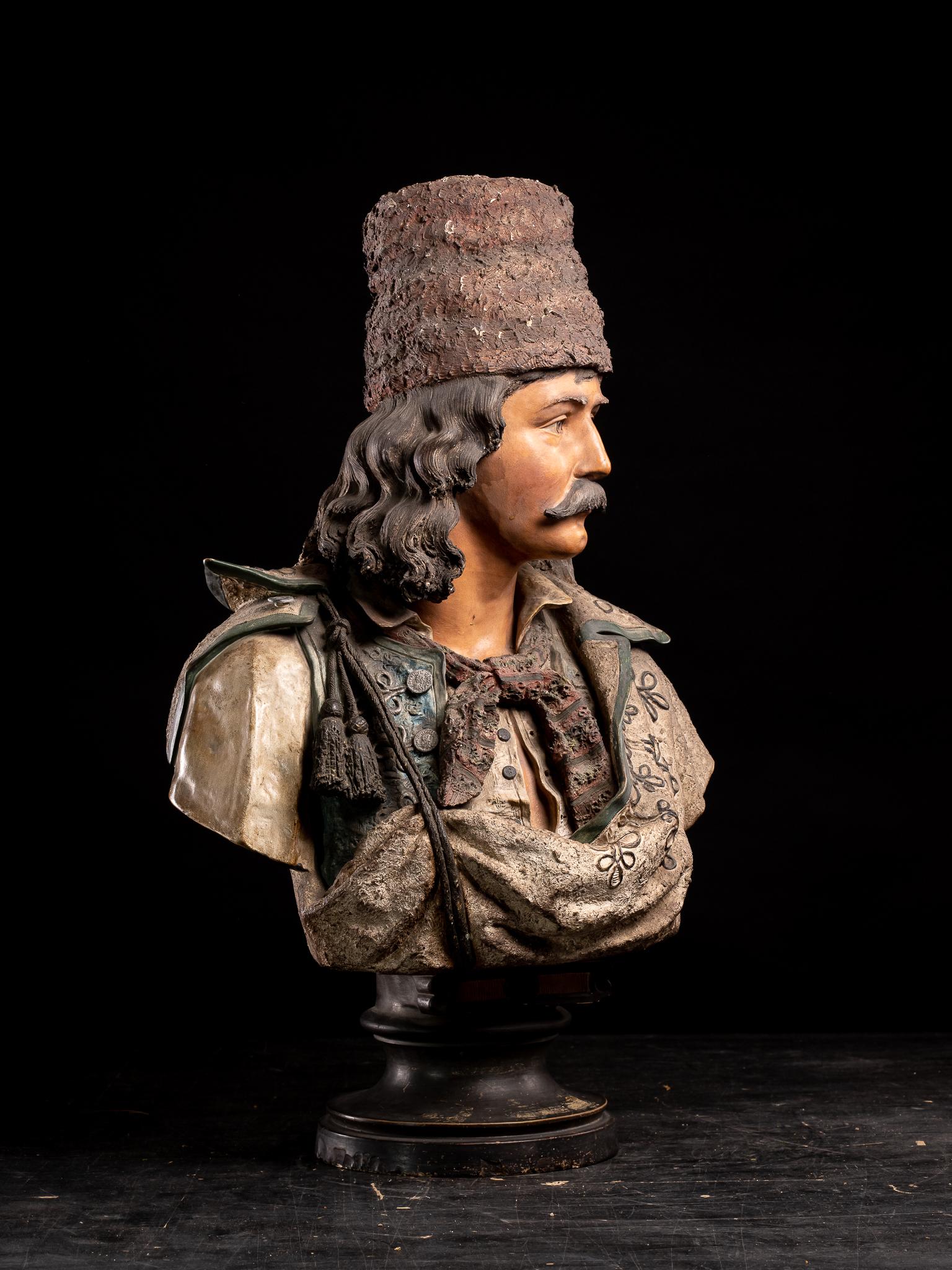 Austrian Terracotta Buste Attributed to Friedrich Goldscheider For Sale 2
