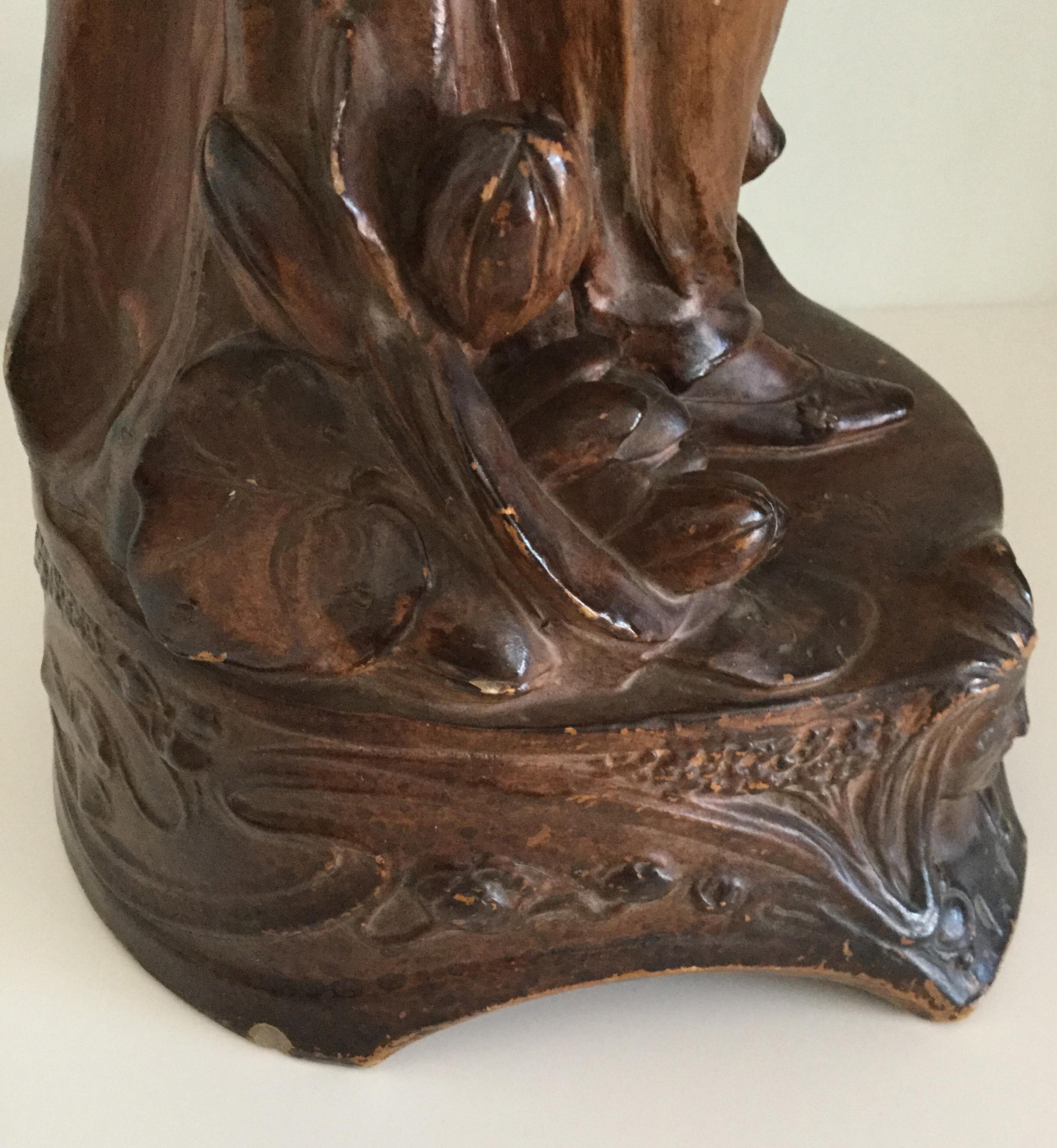 Art Nouveau Austrian Terracotta Sculpture, Ernst Wahliss, 19th Century For Sale 1