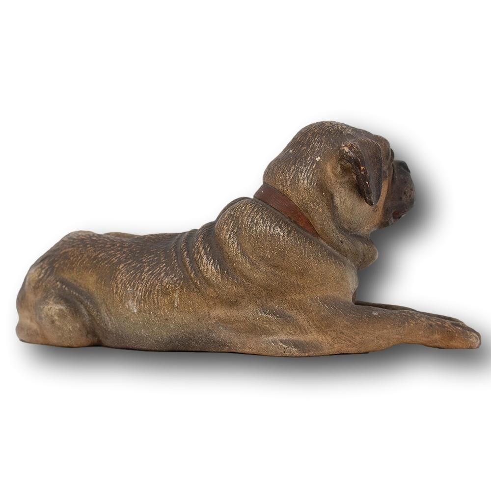 Hand-Crafted Austrian Terracotta Mastiff Figure