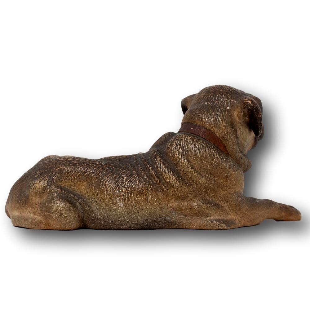 Austrian Terracotta Mastiff Figure In Good Condition In Newark, England