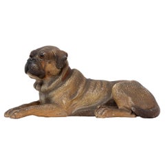 Austrian Terracotta Mastiff Figure