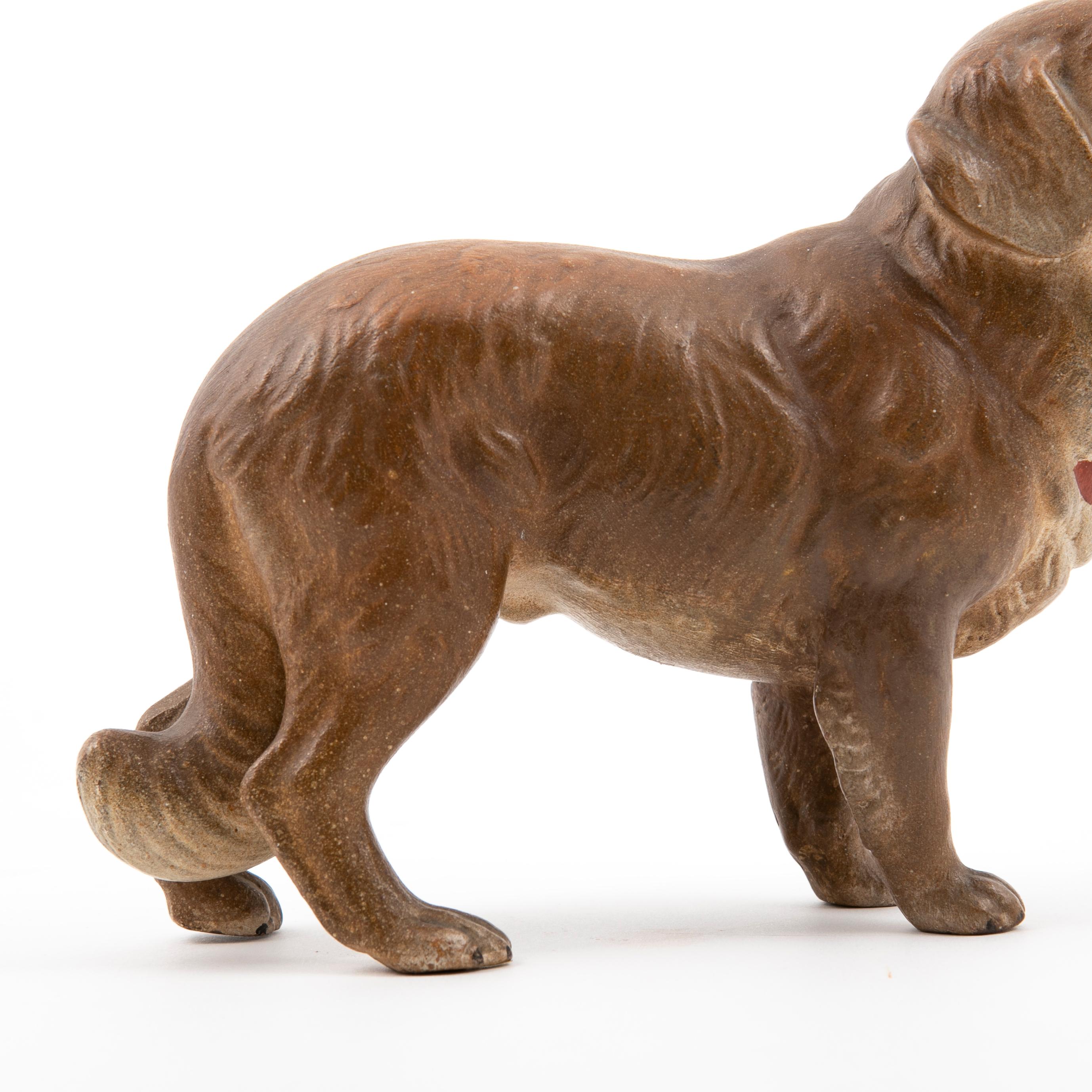 Austrian Terracotta Saint Bernard Dog In Good Condition For Sale In Kastrup, DK