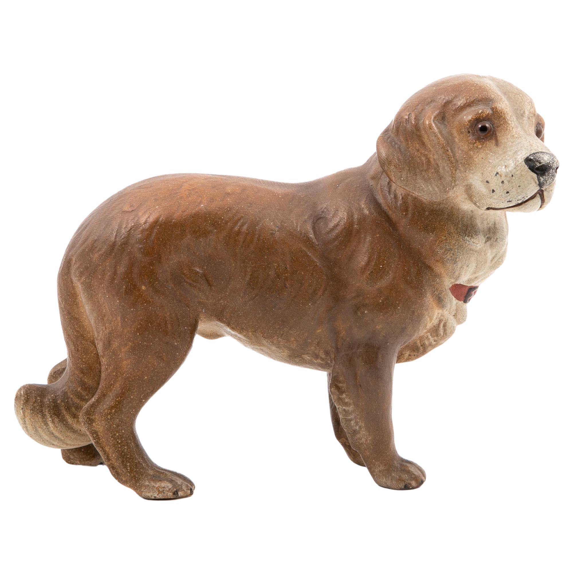Austrian Terracotta Saint Bernard Dog For Sale