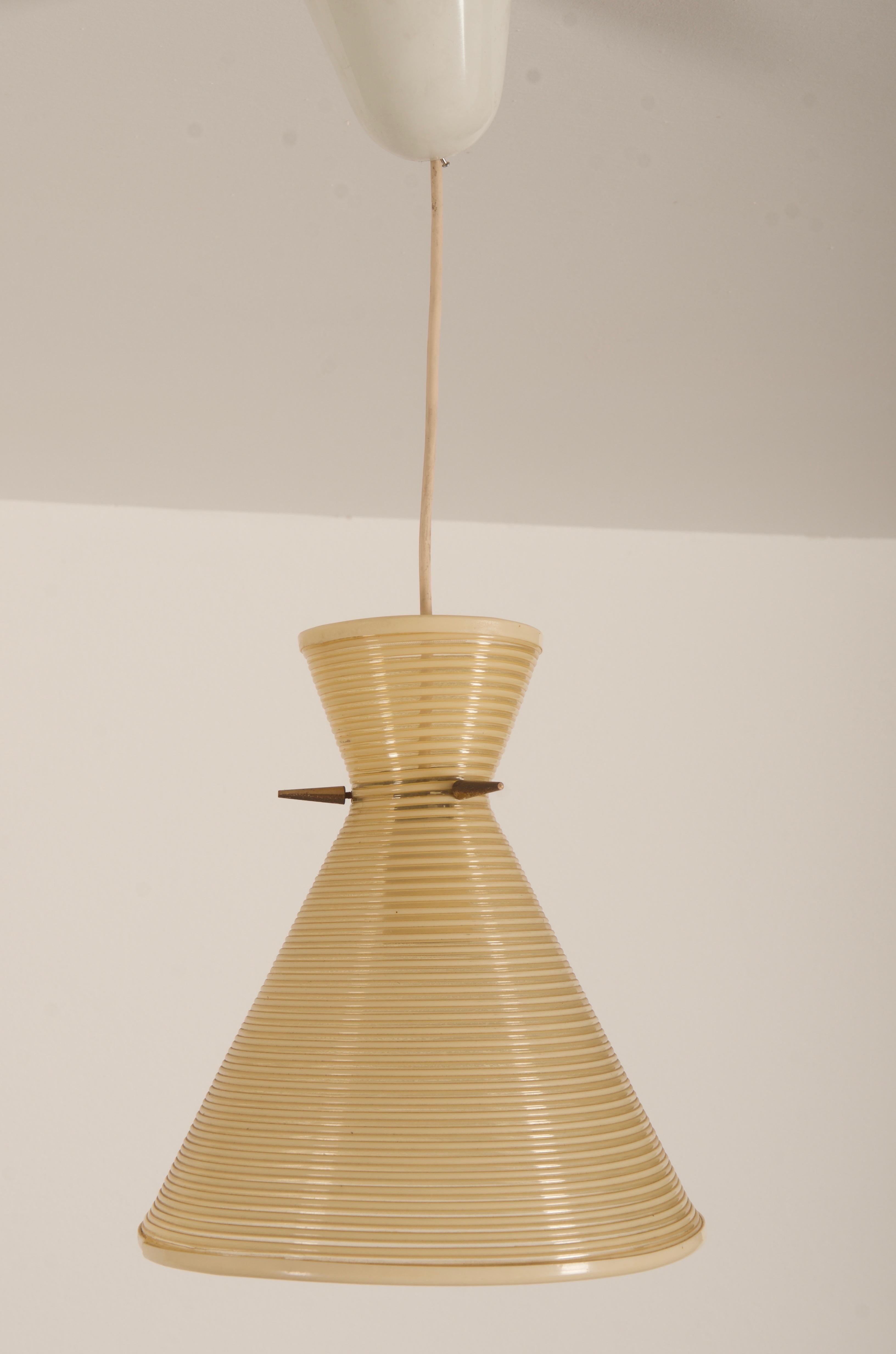 Mid-20th Century Austrian Textured Plastic Pendant For Sale