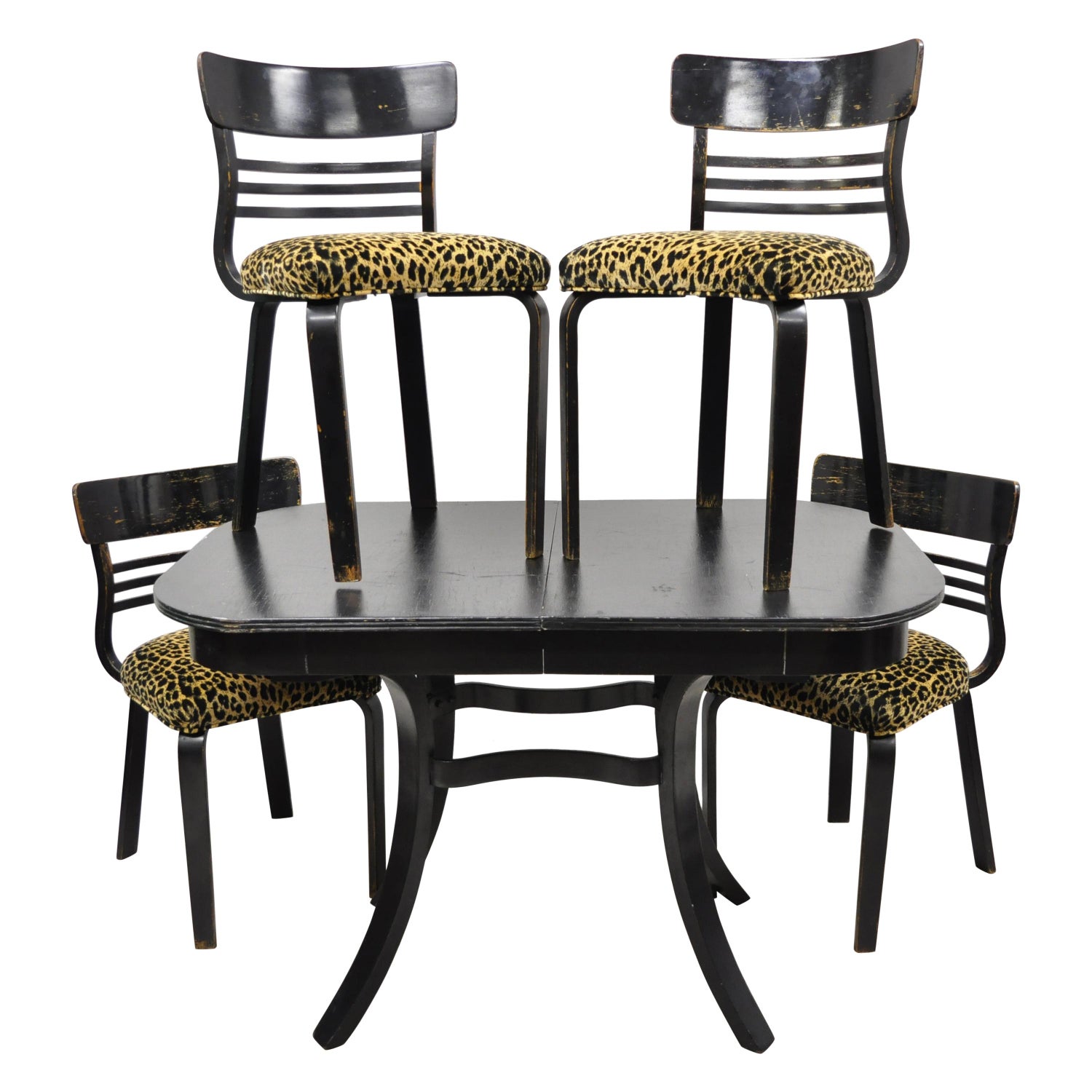 Black Distressed Dining Table / Facebook : For persistent spots, gently