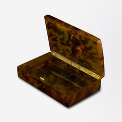 Boîte autrichienne montée en écaille de tortue et or 14 carats