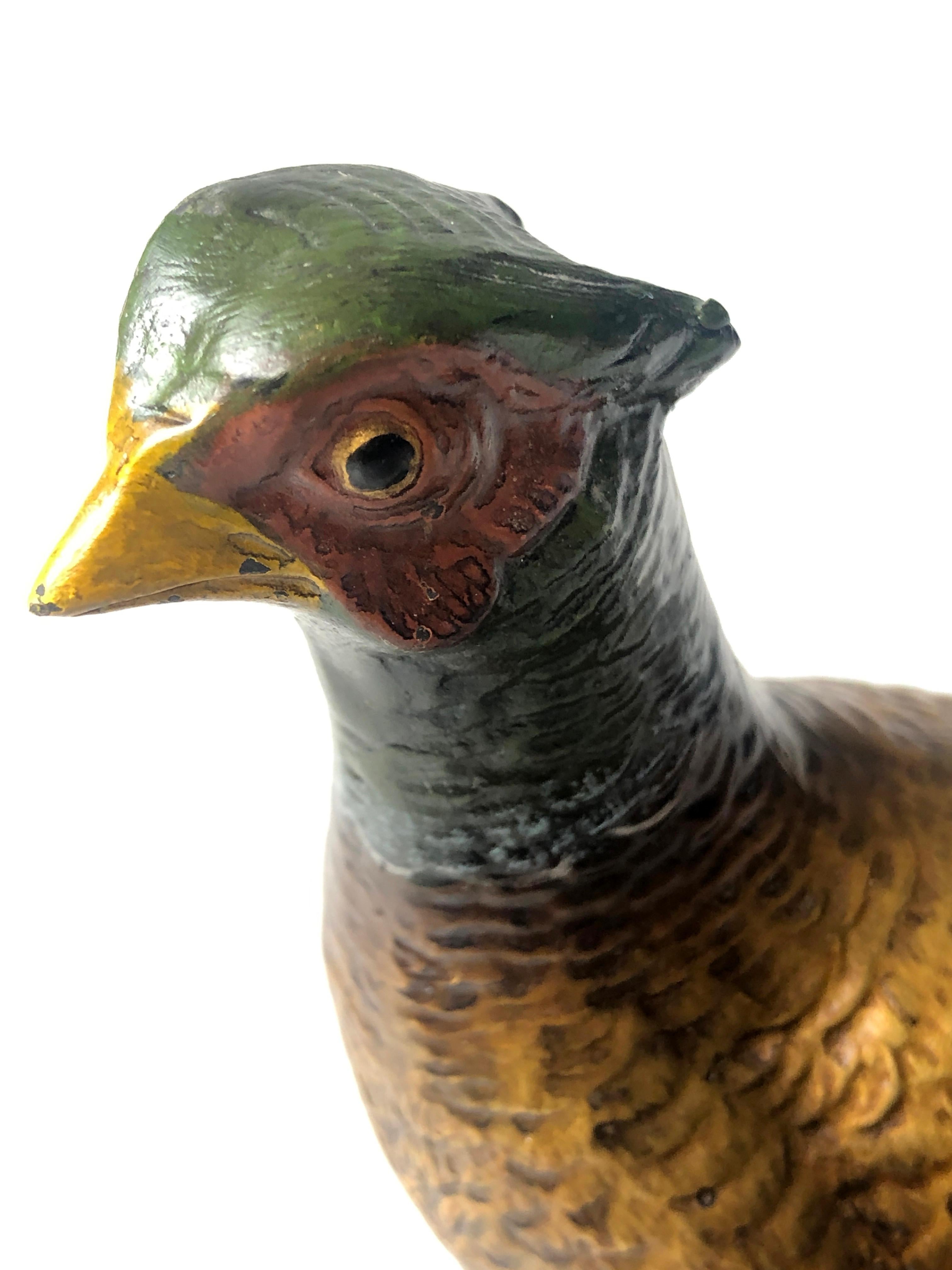 Austrian Viennese Bronze Pheasant Franz Bergman, 19th Century For Sale 5