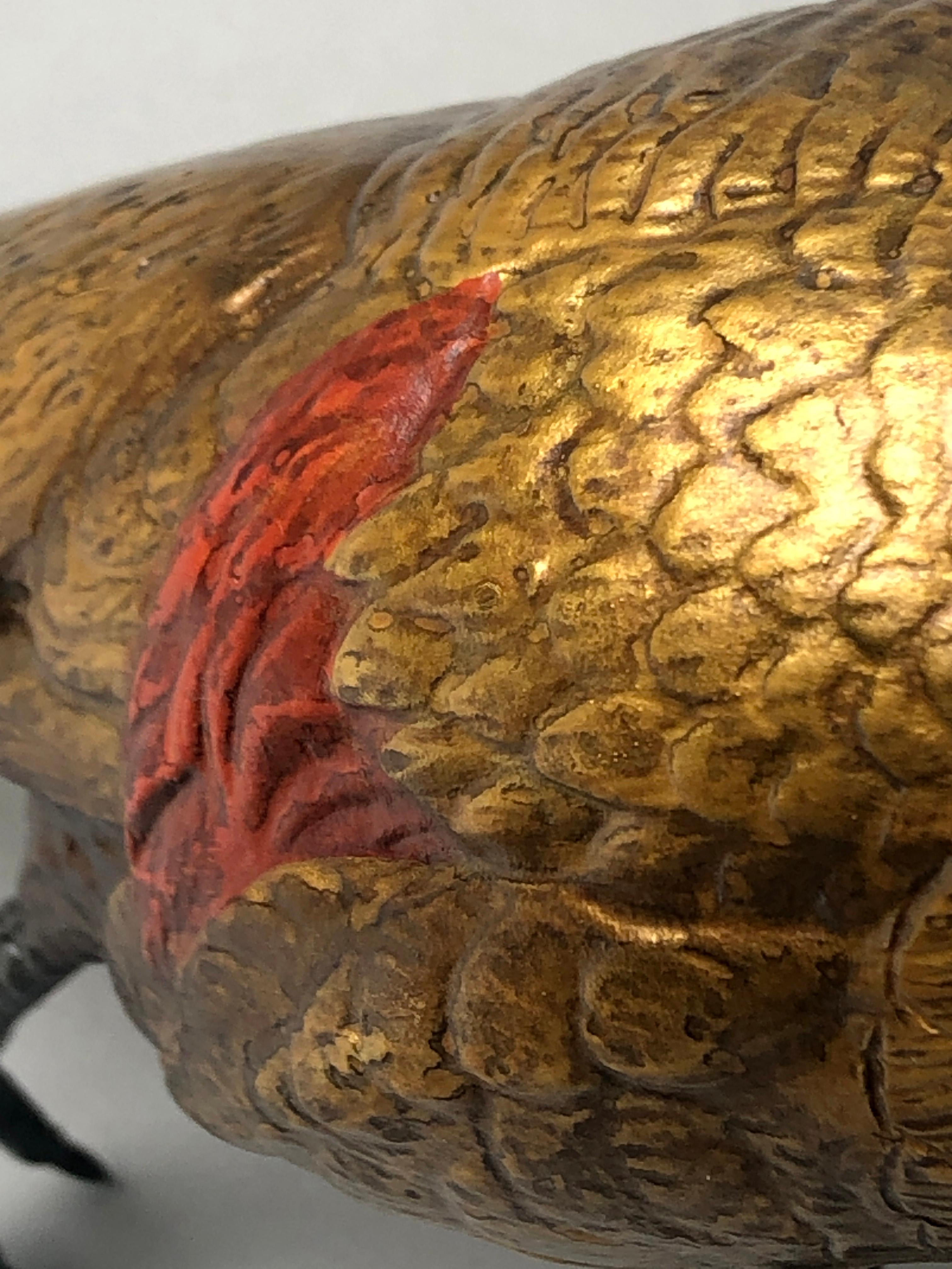 Austrian Viennese Bronze Pheasant Franz Bergman, 19th Century For Sale 7
