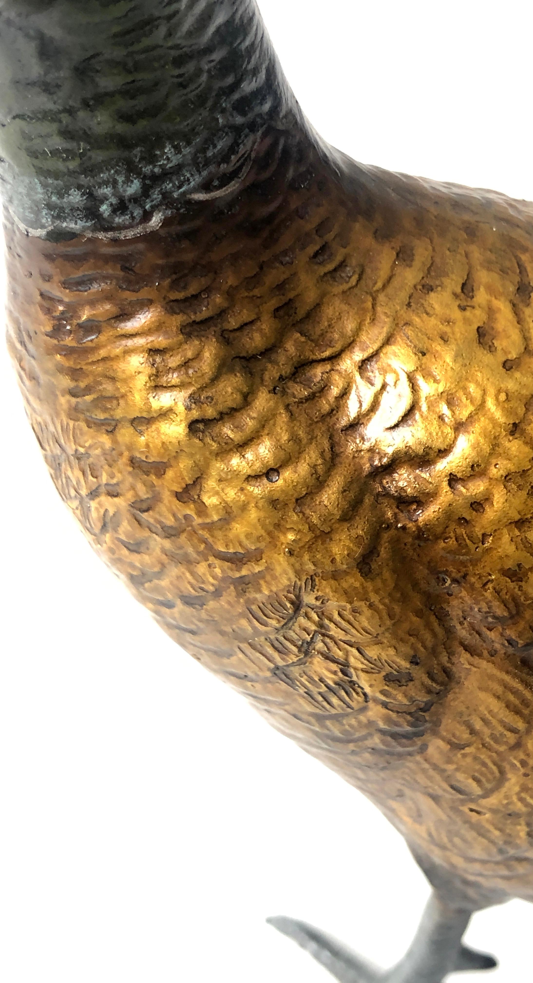 Austrian Viennese Bronze Pheasant Franz Bergman, 19th Century For Sale 10