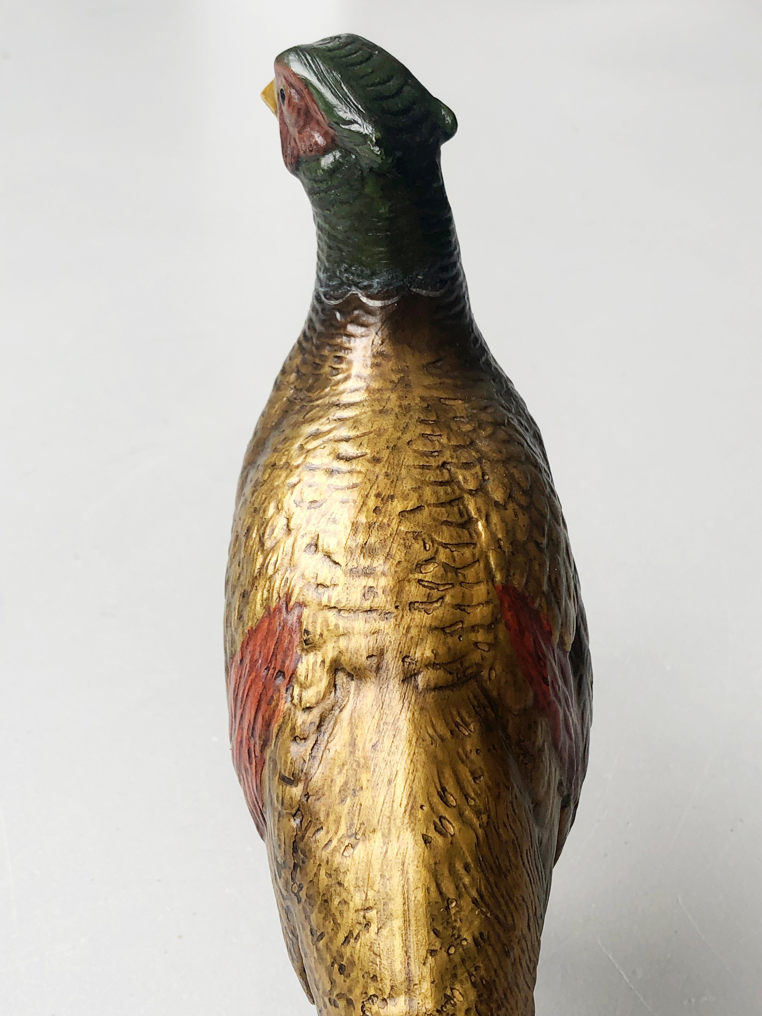 Austrian Viennese Bronze Pheasant Franz Bergman, 19th Century For Sale 1