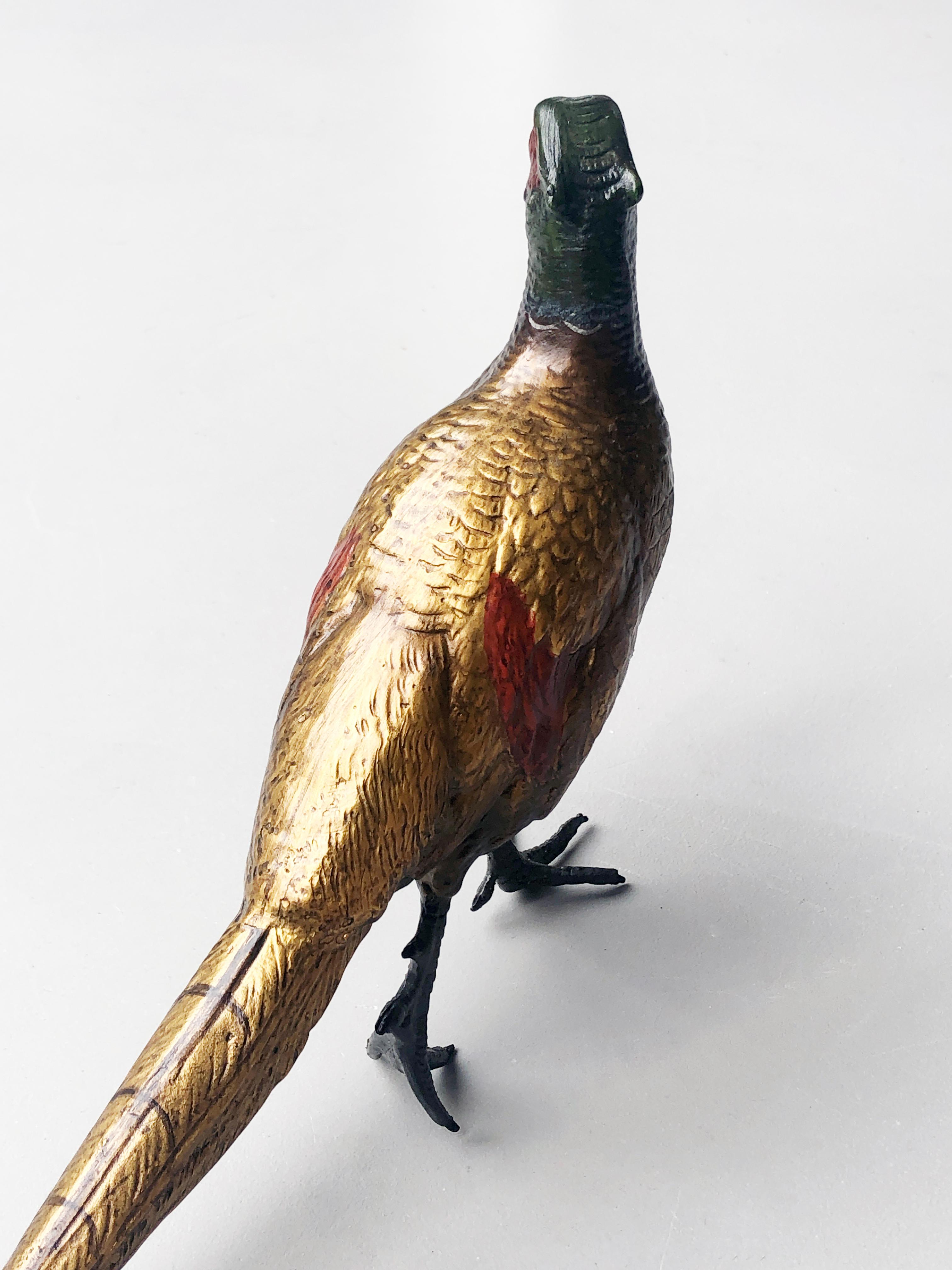 Austrian Viennese Bronze Pheasant Franz Bergman, 19th Century For Sale 2