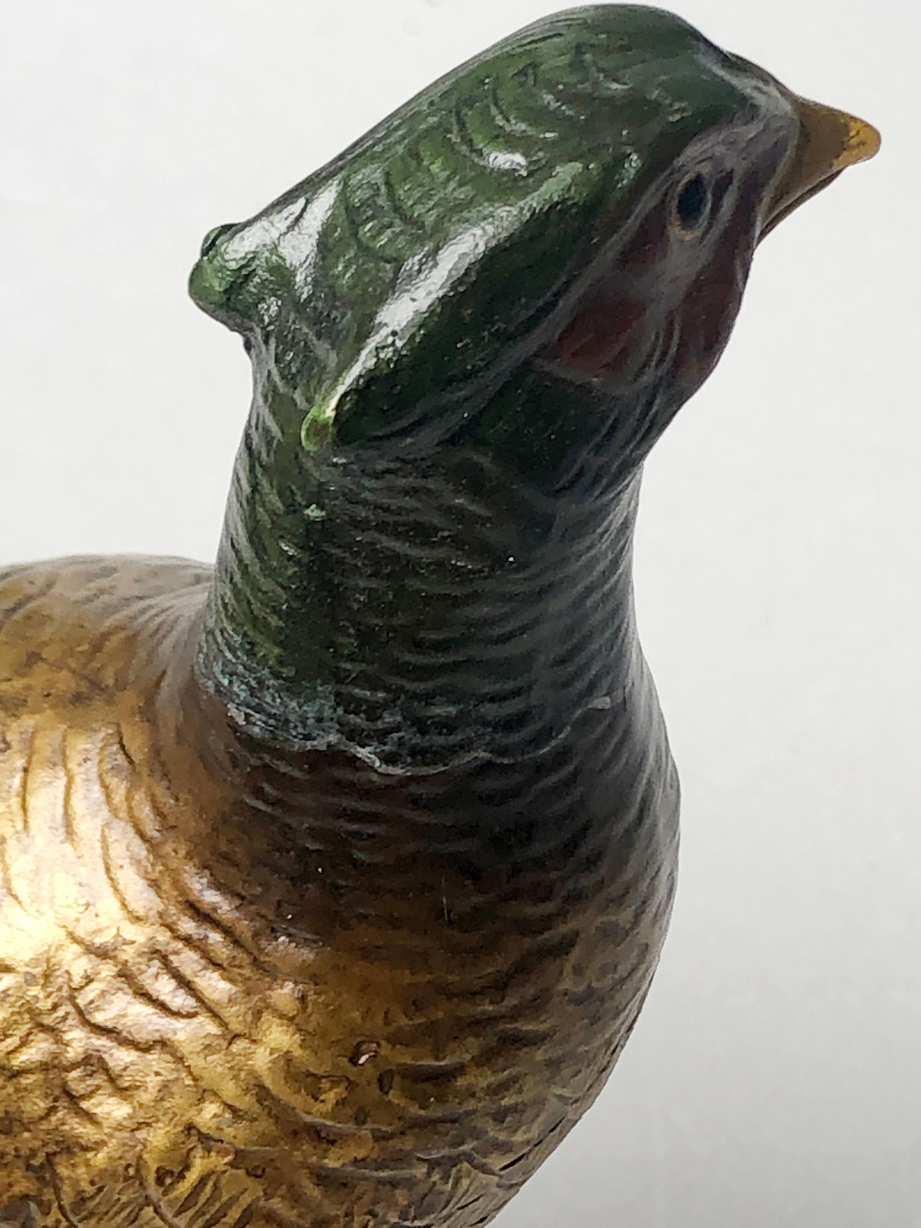 Austrian Viennese Bronze Pheasant Franz Bergman, 19th Century For Sale 3
