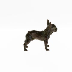 Austrian Viennese Bronze Sculpture of a Bulldog with Impressed Mark