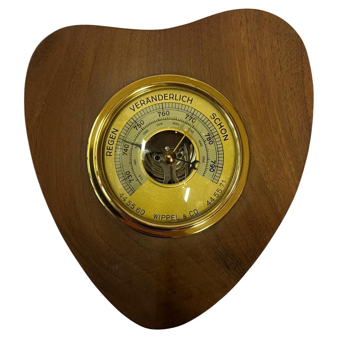 Austrian Vintage Barometer in Heart Shape by Wippel & co For Sale