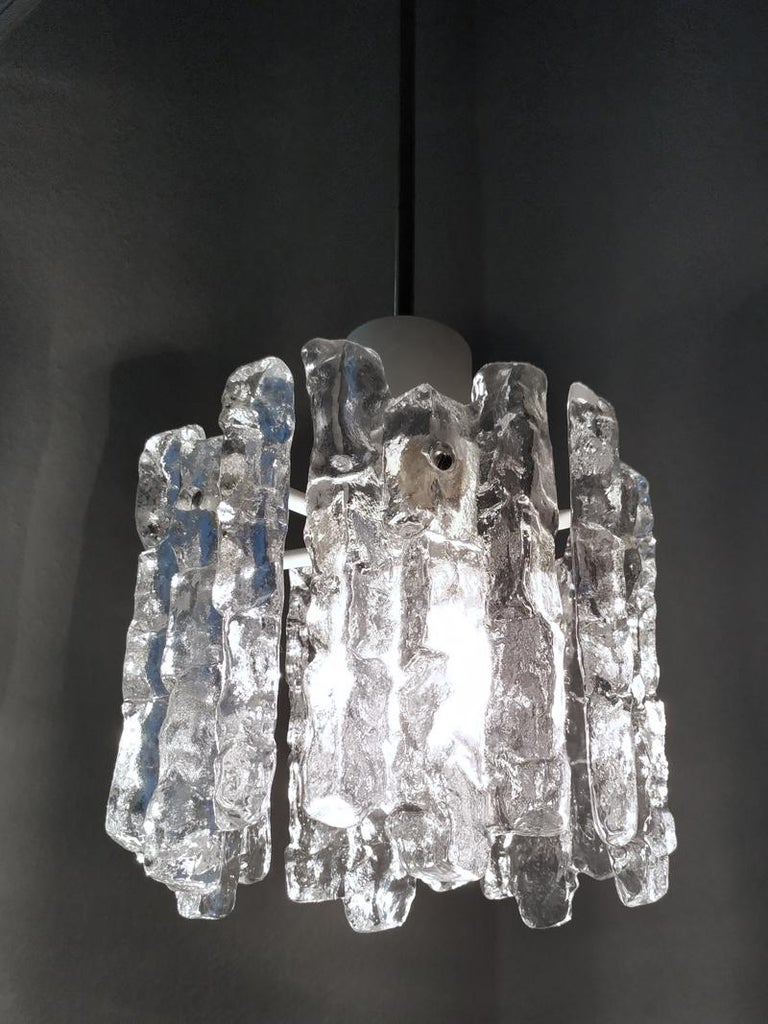 Mid-Century Modern Austrian Vintage Blown Glass Ceiling Light Pendant or Flush Mount, 1960s For Sale