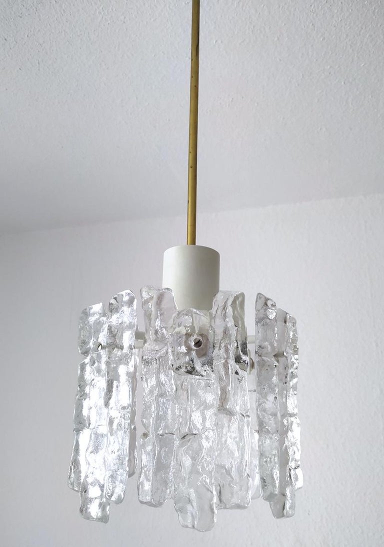 Austrian Vintage Blown Glass Ceiling Light Pendant or Flush Mount, 1960s In Good Condition For Sale In Berlin, DE