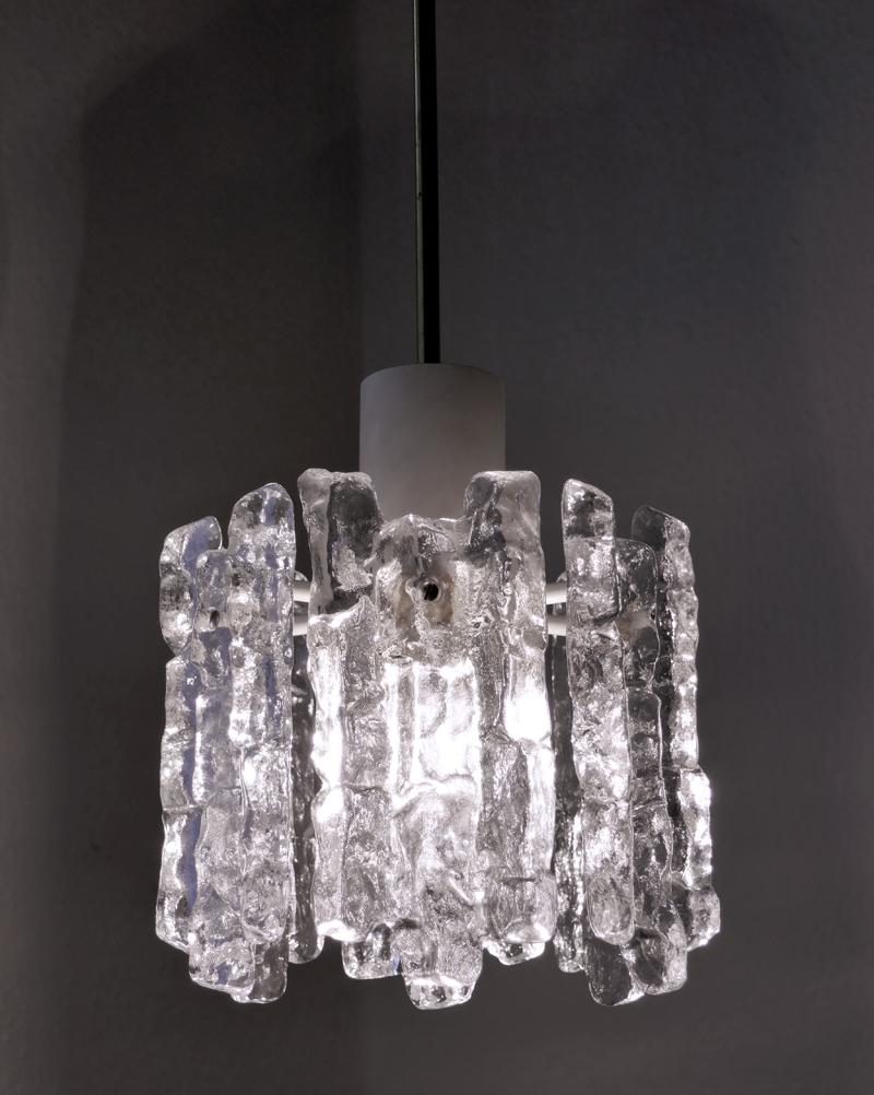 Mid-20th Century Austrian Vintage Blown Glass Ceiling Light Pendant or Flush Mount, 1960s For Sale