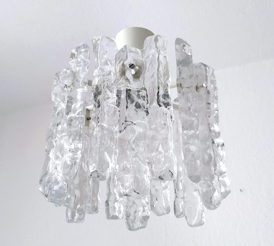Austrian Vintage Blown Glass Ceiling Light Pendant or Flush Mount, 1960s For Sale 1