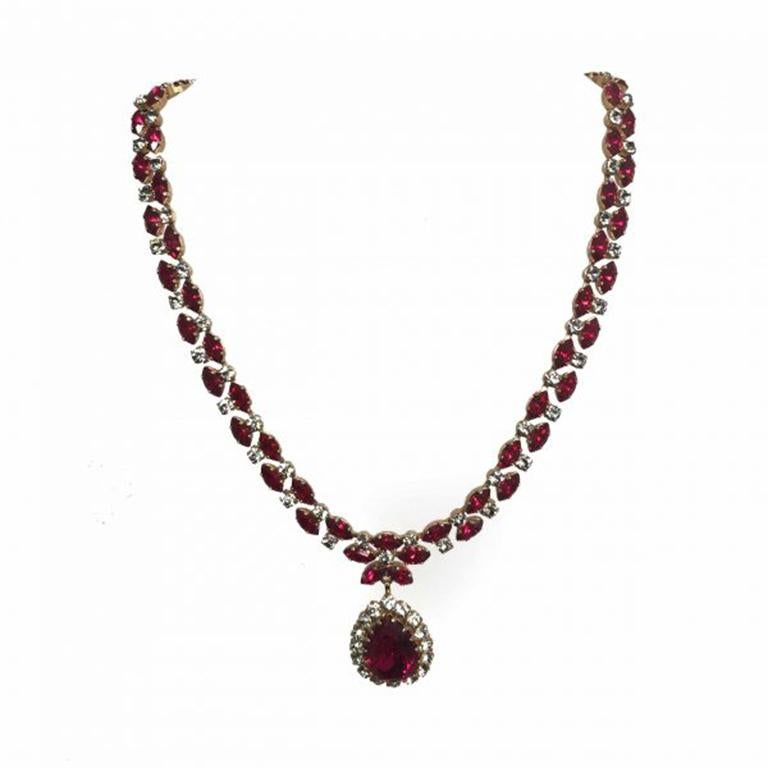 vintage ruby necklace