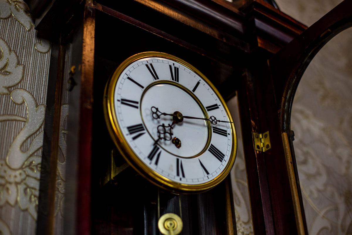 Wall Clock Circa 1870 - Freiburg Manufactory In Good Condition For Sale In Opole, PL