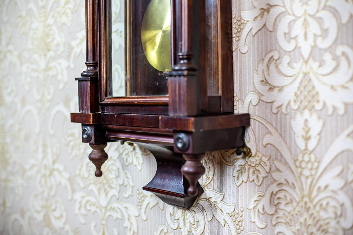 Wood Wall Clock Circa 1870 - Freiburg Manufactory For Sale