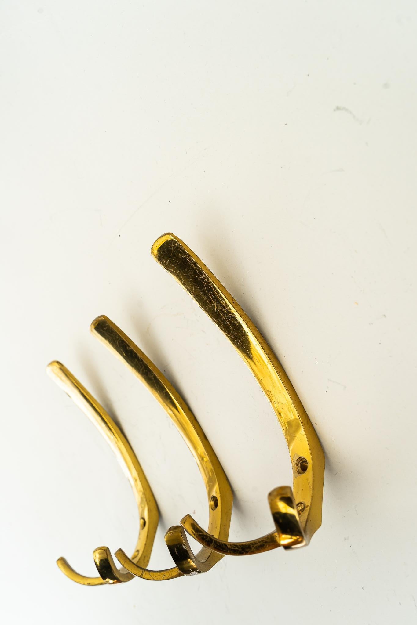 Brass Austrian Wall Hooks by Hertha Baller, 1950s