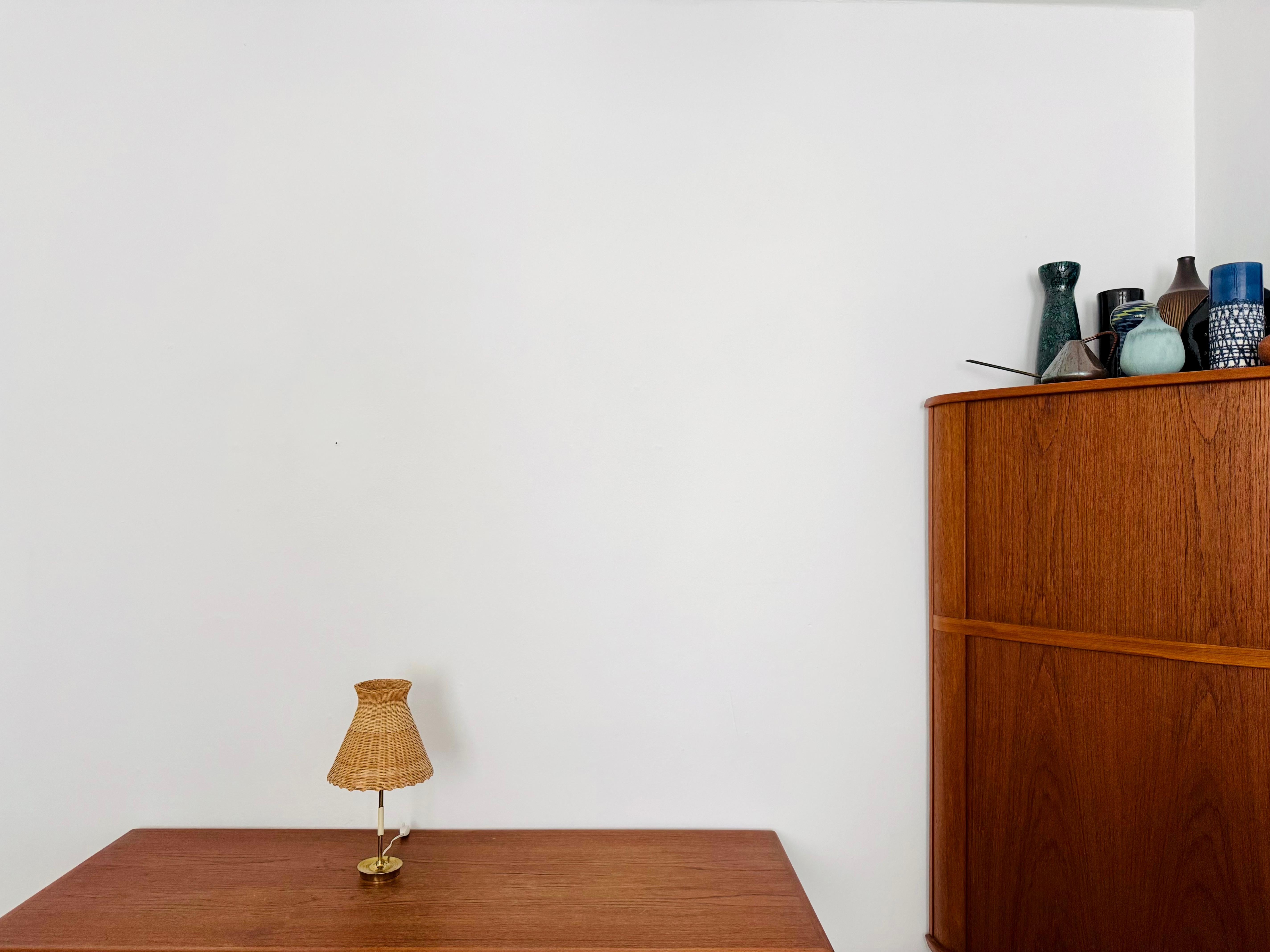 Austrian Wicker Table Lamp by Rupert Nikoll en venta 1