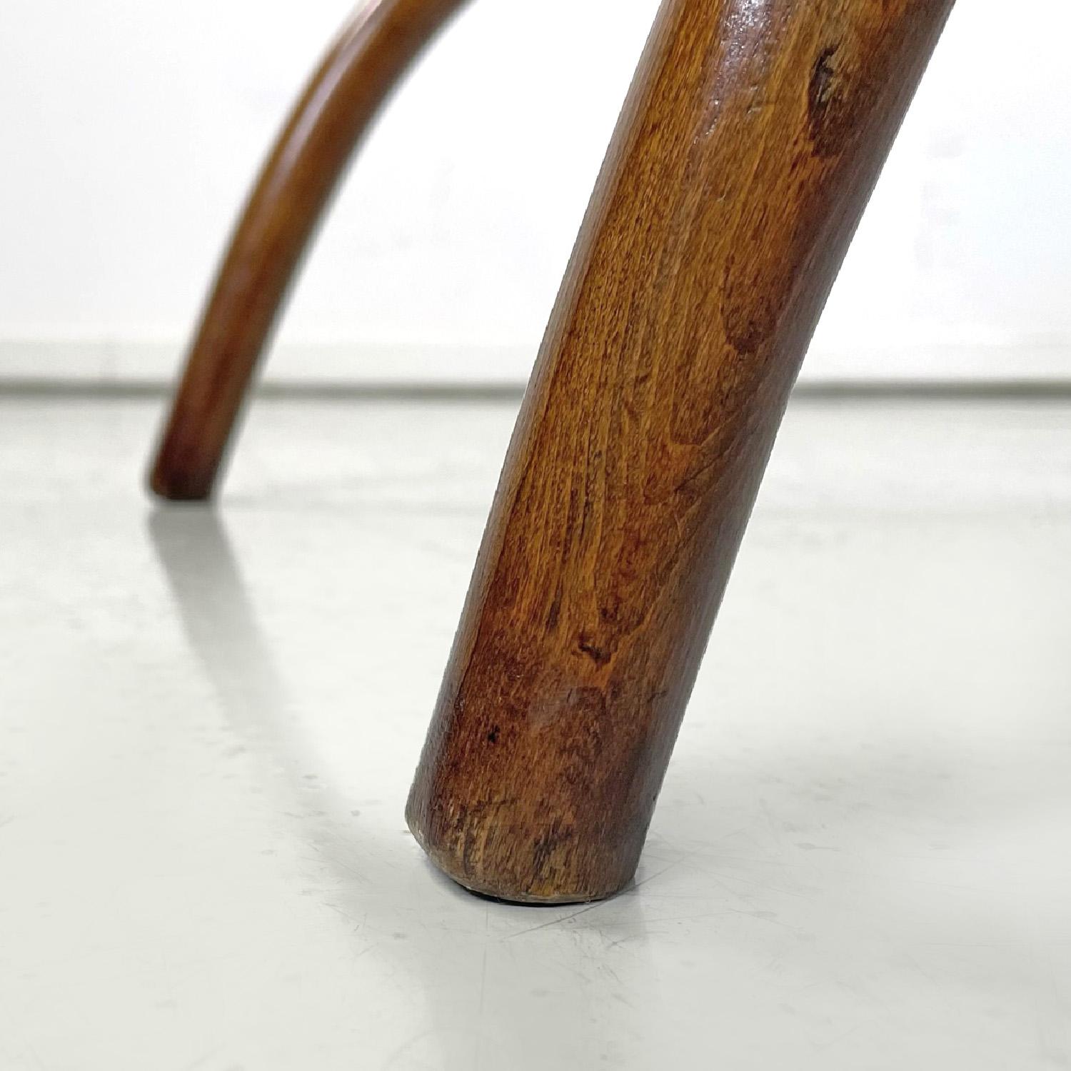 Österreichischer klappbarer Thonet-Sessel aus Holz mit Wiener Stroh, Ende 1800 im Angebot 6