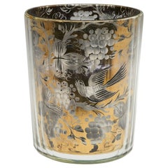Austrian Zwischengold Decorated Coin Glass Tumbler c1890