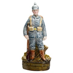Austro/Bohemian Majolica Bavarian Reservist Military Pottery Figure 