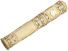 Austro-Hungarian 20 Ct Gold Bodkin / Cheroot Case, Antique, Circa 1890