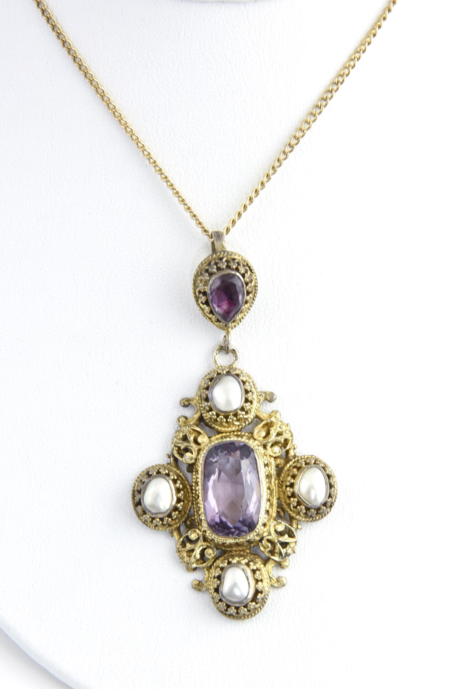 Austro Hungarian Amethyst Necklace 1