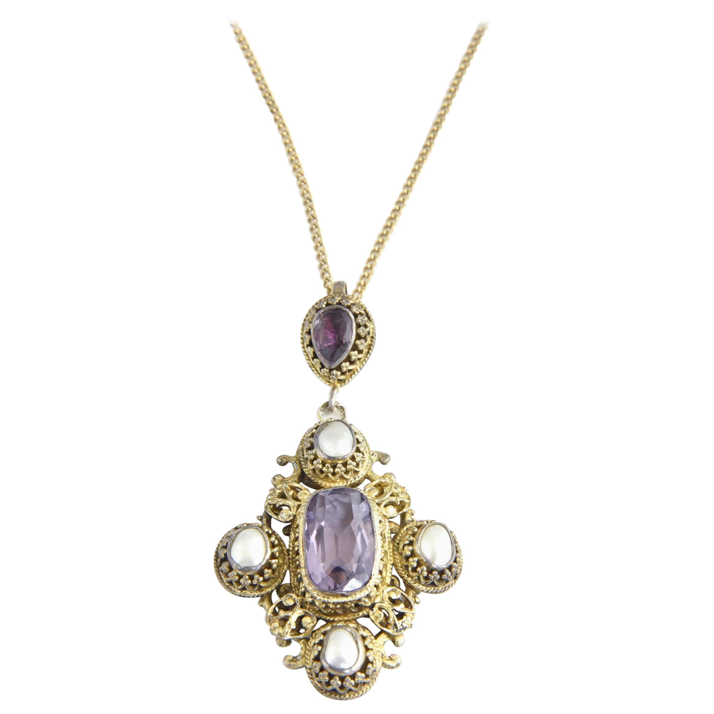 Austro Hungarian Amethyst Necklace