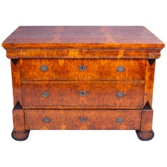 Austro-Hungarian Gilt Metal Mounted Carpathian Elm Commode