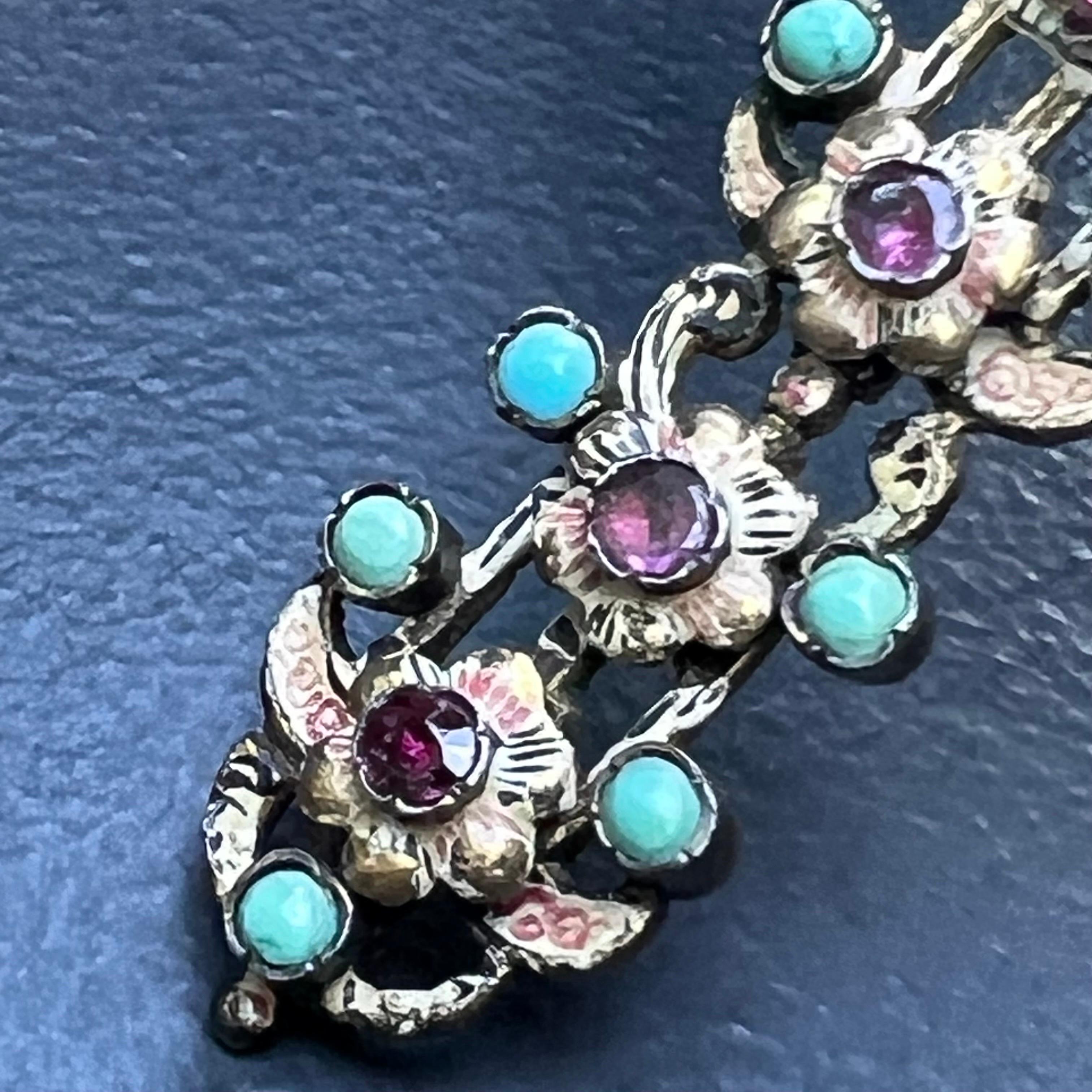 Colgante Cruz de Plata Dorada Austrohúngara en venta 7
