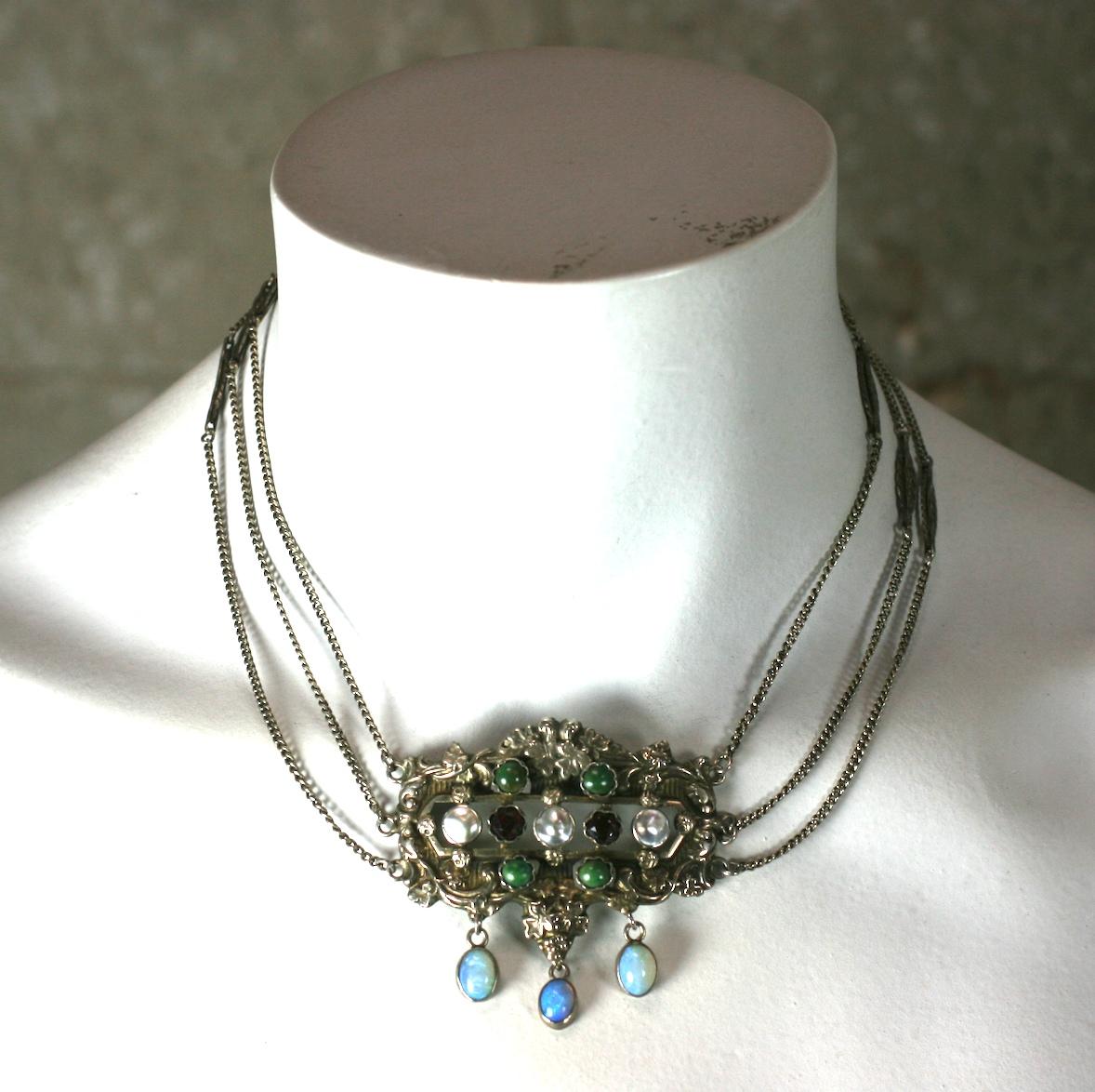 Austro Hungarian Jeweled Necklace  In Excellent Condition In New York, NY