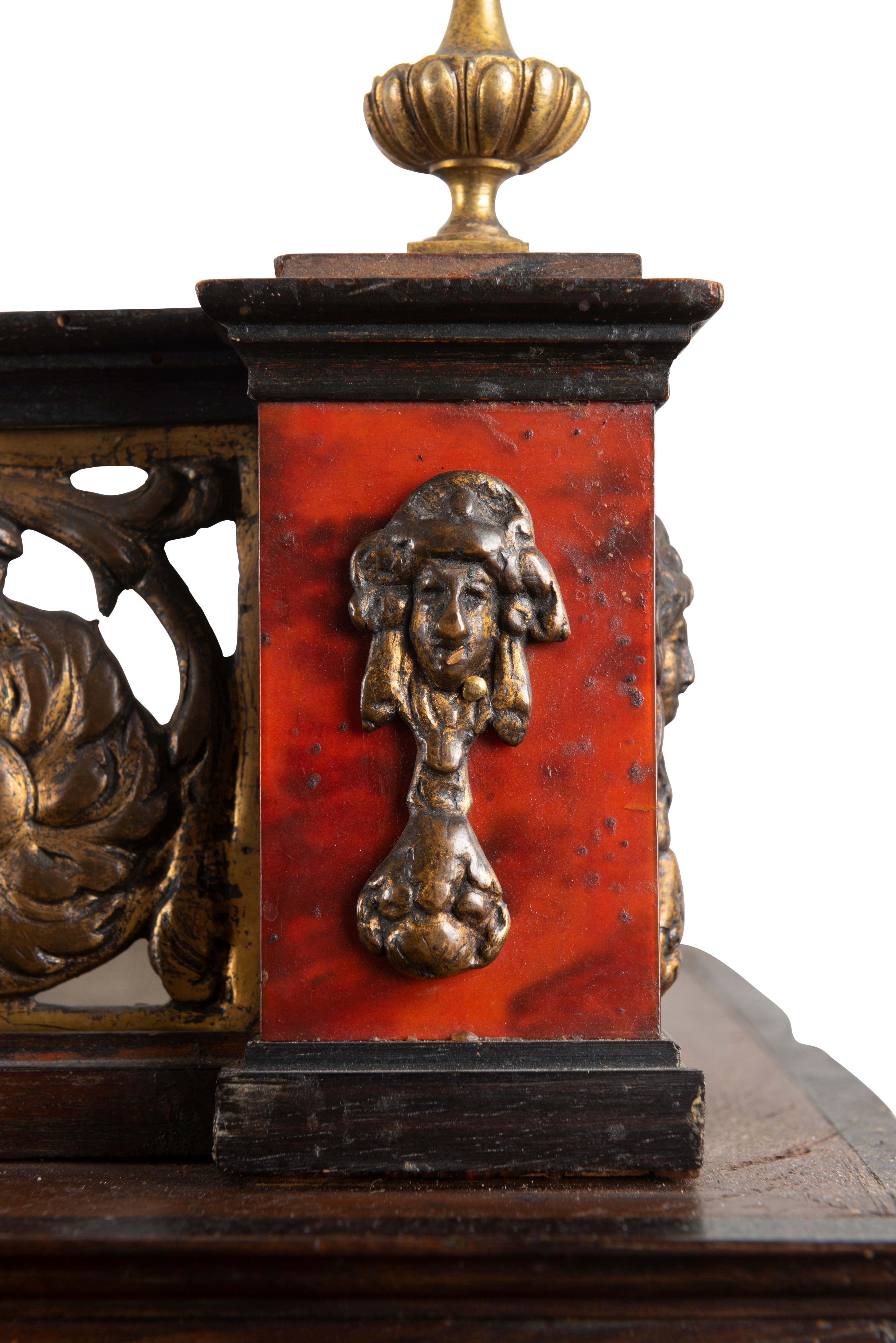 Carved An Austro-Hungarian Late 17th-Early 18th Century Palisander Cabinet on Stand For Sale