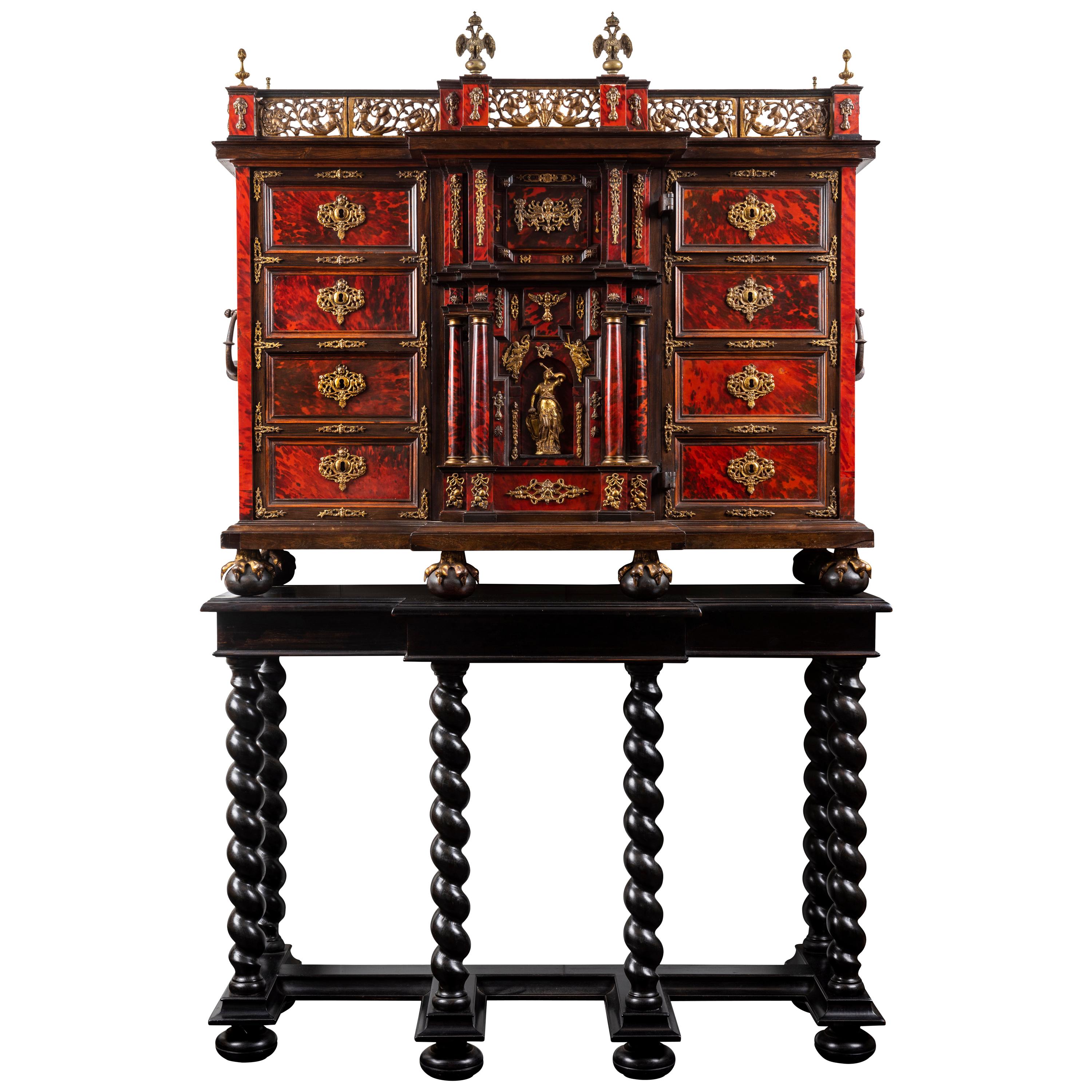An Austro-Hungarian Late 17th-Early 18th Century Palisander Cabinet on Stand For Sale