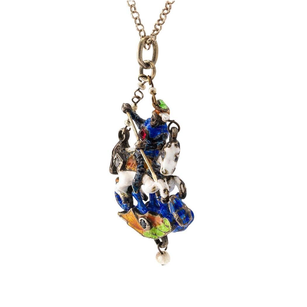 st george and the dragon pendant