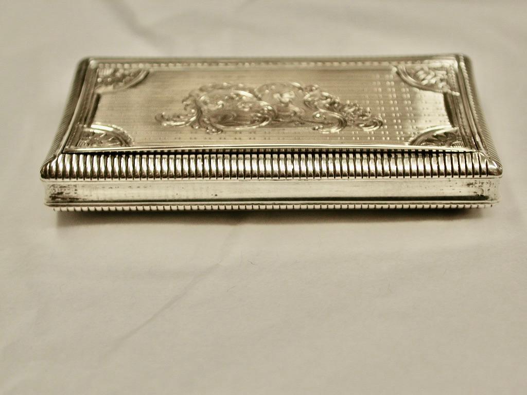 Austro-Hungarian Silver Snuff Box, Circa 1860 For Sale 1